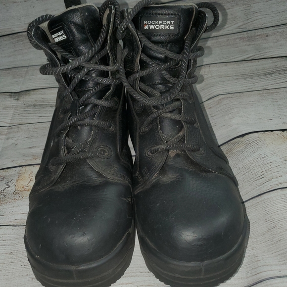 Rockport Men's Waterproof Work Boots Size 8 - Picture 1 of 10